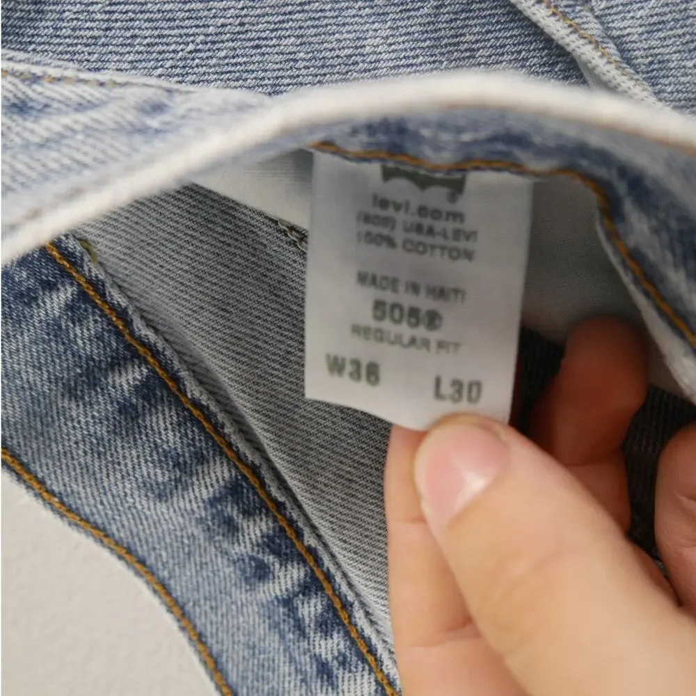 Vintage Y2K Levi’s 505 Regular Fit Straight Leg (36 x 29) Blue Jeans Streetwear
